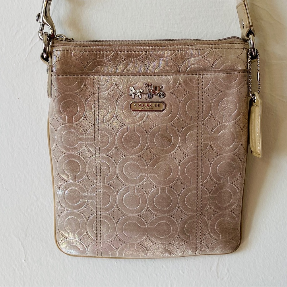 COACH Mia OP Art Shimmery Crossbody Bag
